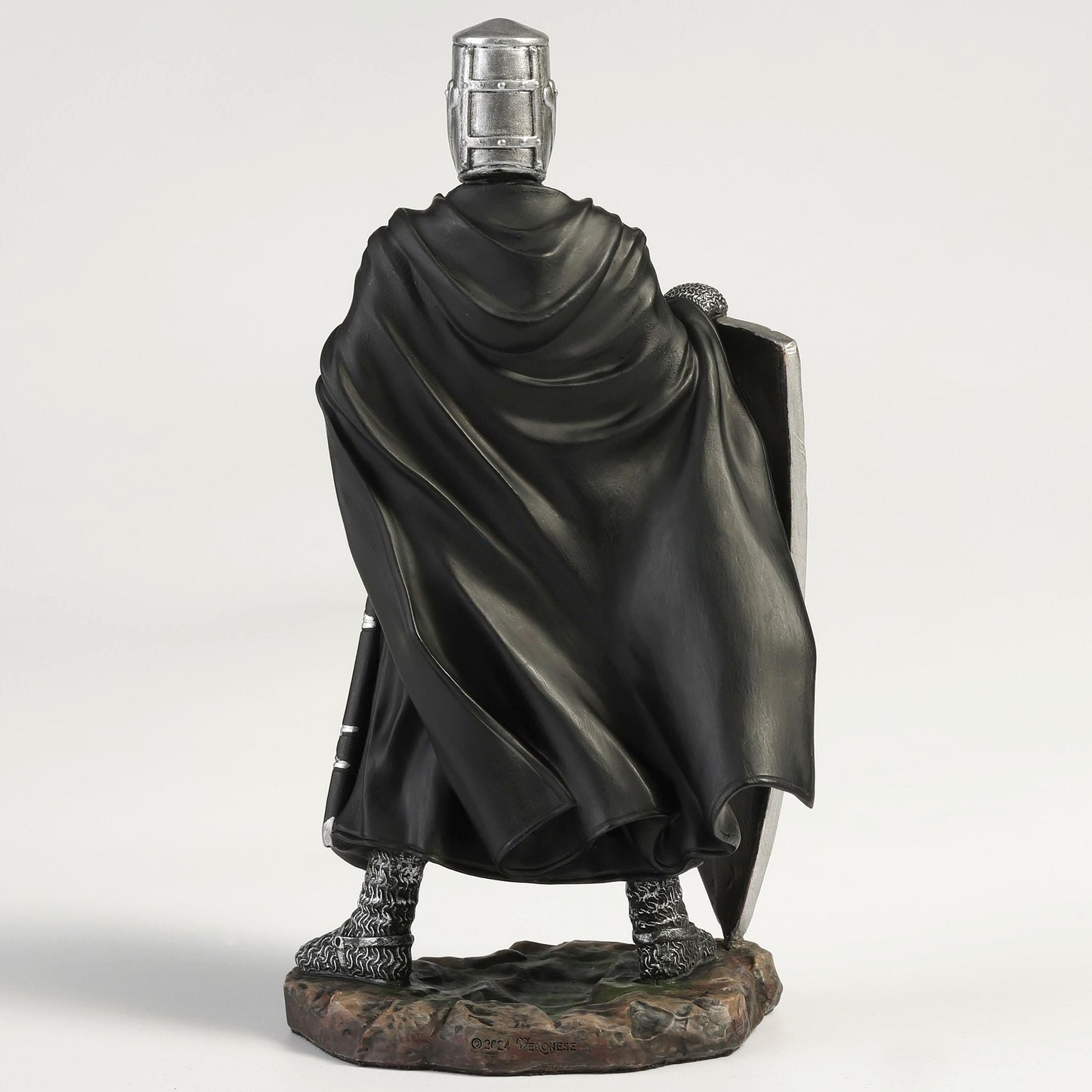 Veronese Design 6 3/8 Inch Maltese Knights Hosipitaller Templar Sword and Shield Hand Painted Polystone Home Decor Statue Collectibles