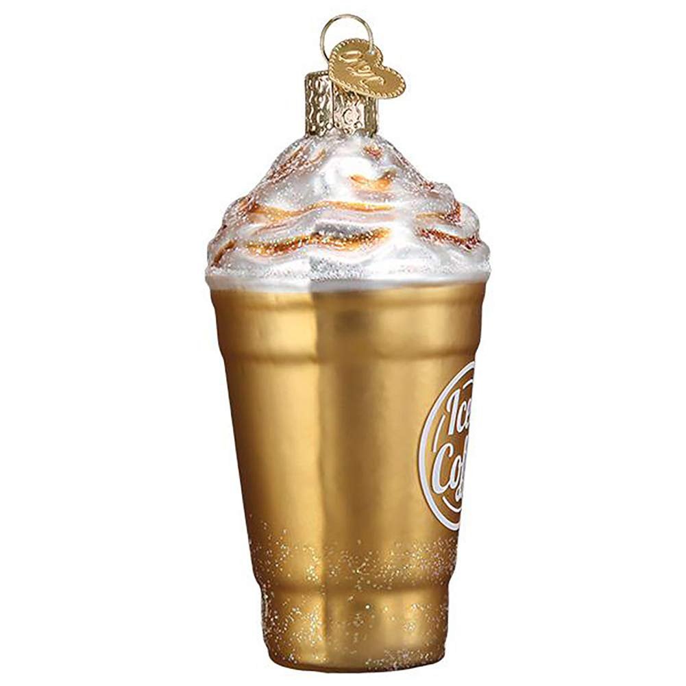 Old World Christmas Ornaments Blended Coffee Glass Blown Ornaments for Christmas Tree