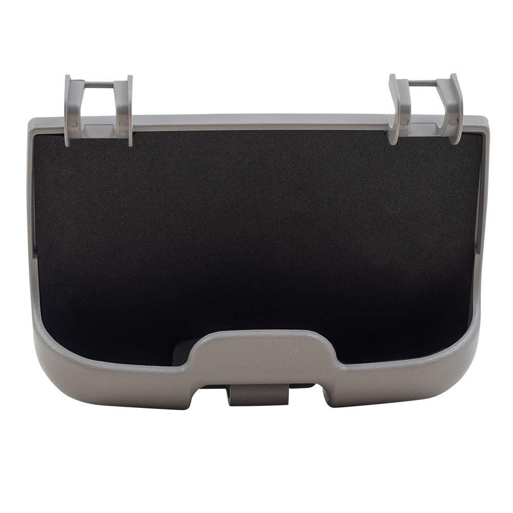 Brock Replacement Overhead Console Sunglasses Holder Box Gray Storage Bin Compatible with 2002-2007 F250 F350 F450 Super Duty Pickup Truck w/out Sunroof 2C3Z7811586BAB