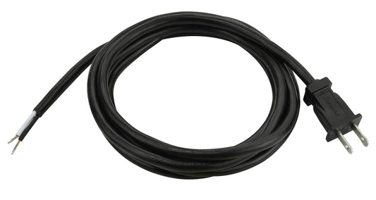 Prime PS005608 8-Feet 16/2 SJT Replacement Power Supply Cord, Black