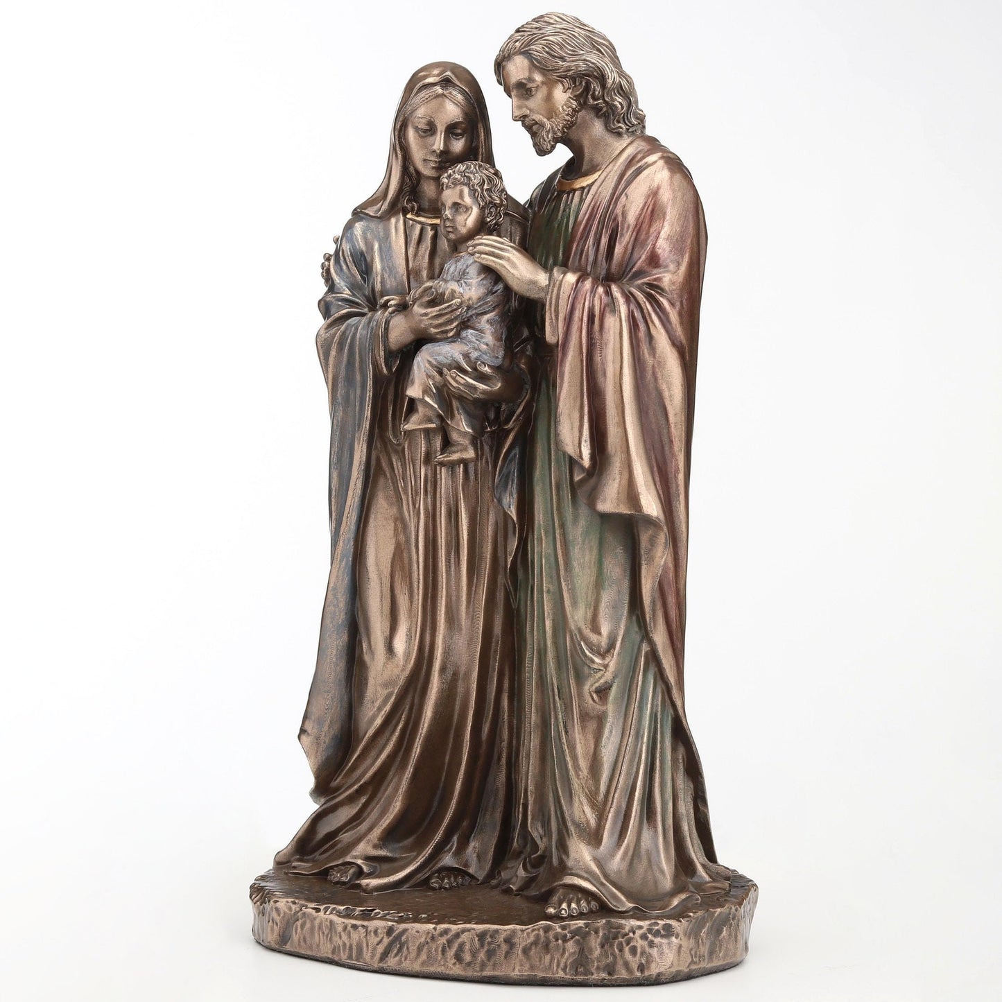Veronese Design 6 1/8 Inch Holy Family Cold Cast Resin Bronze Finish Religious Gift Sculpture