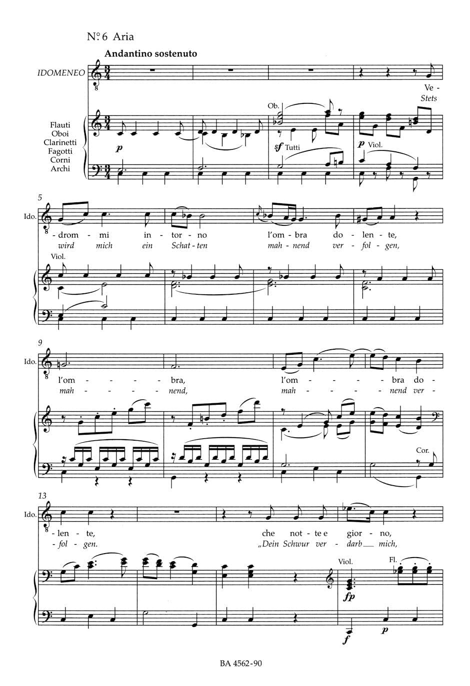 Mozart: Idomeneo, K. 366 (Vocal Score)