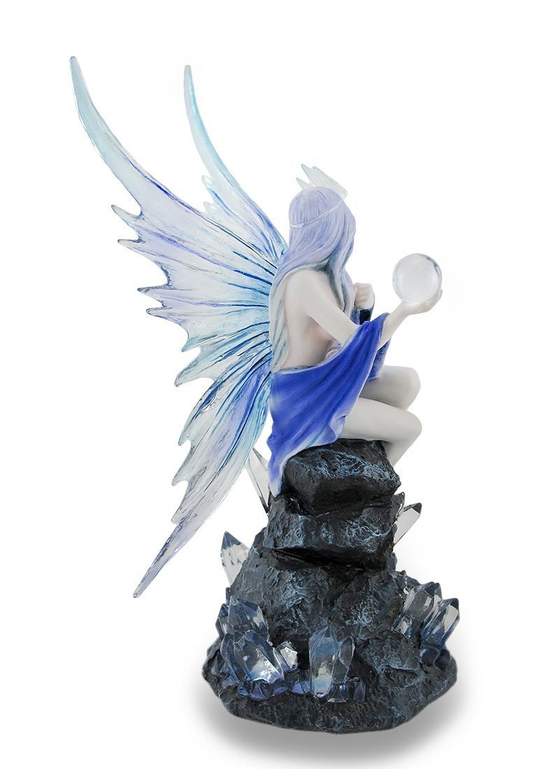 Zeckos Anne Stokes Blue and Purple Stargazer Fairy Statue