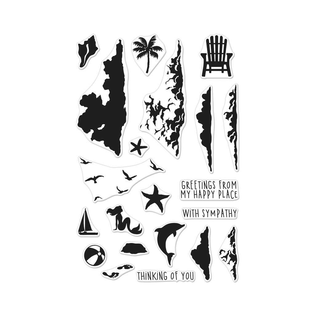 Hero Arts CM317 Clear Stamps, Color Layering Sea & Sky