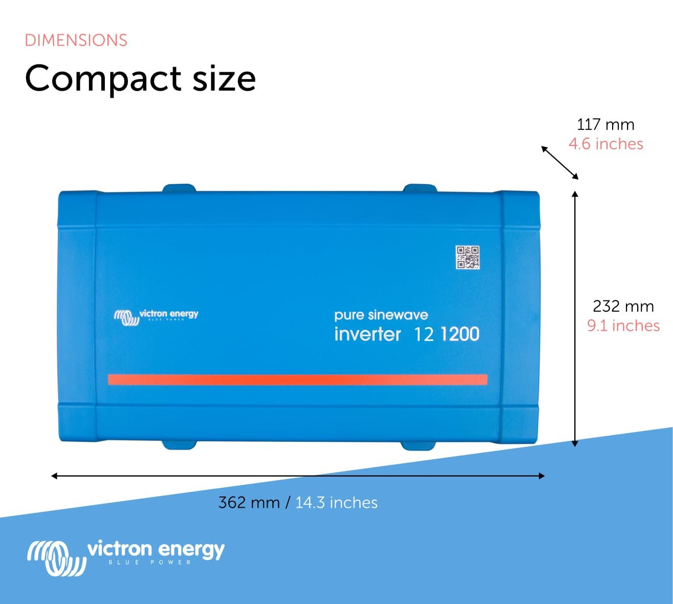 Victron Energy 120V AC Pure Sine Wave Inverter, NEMA 5-15R