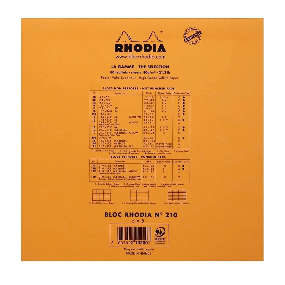 Rhodia A7 Head Stapled Pad
