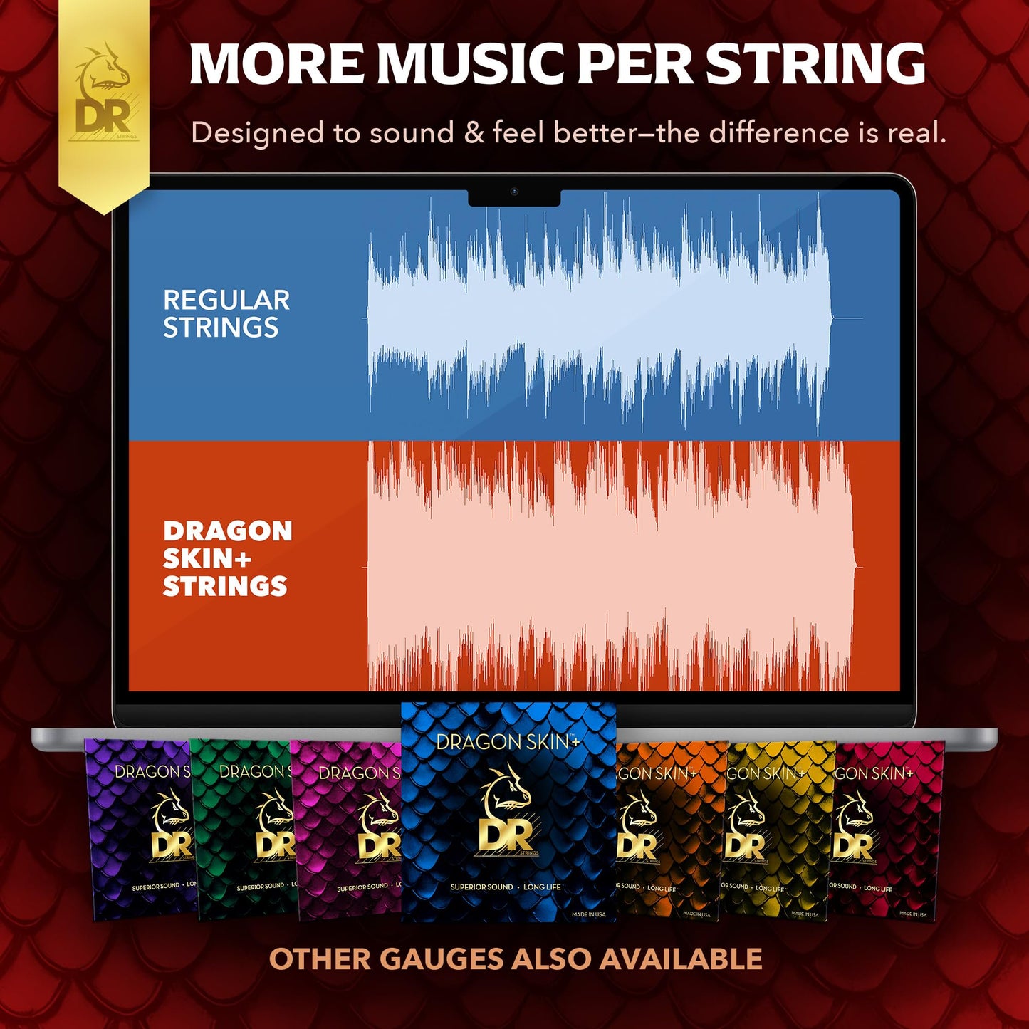 DRAGON SKIN+ - Coated Stainless Steel Bass Strings
