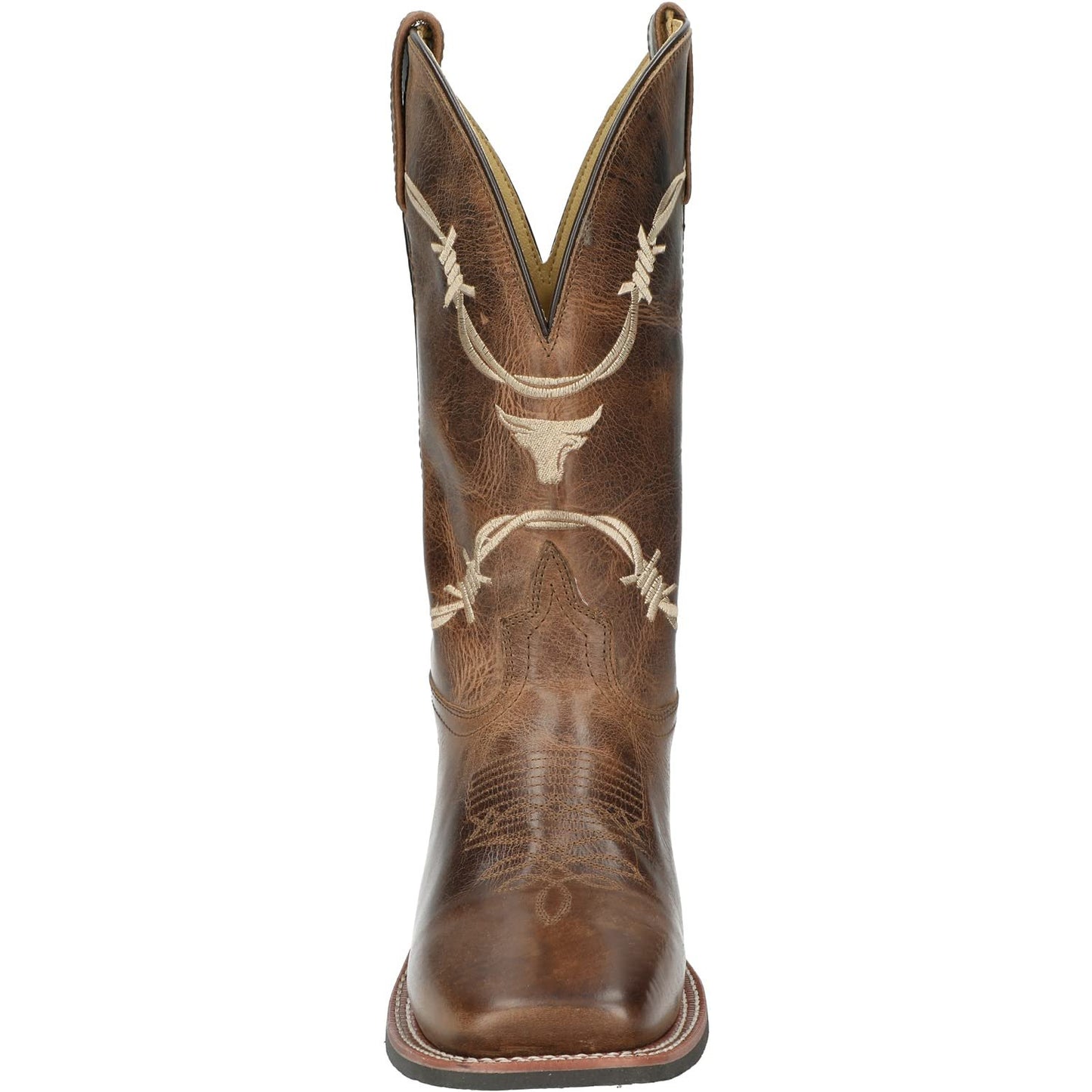 Smoky Mountain Men's Logan Western Boot Square Toe Brown 8 EE