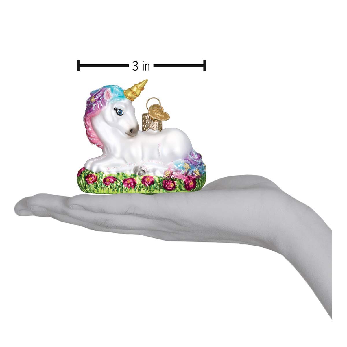 Old World Christmas Baby Unicorn Ornament, Multi