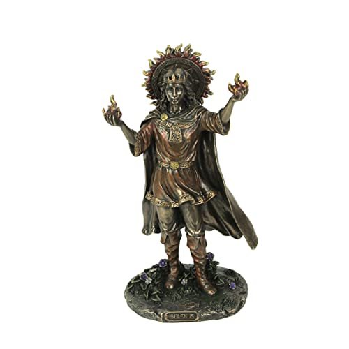 Veronese Design 9 1/4 Inch Belenus Celtic Sun God Cold Cast Resin Antique Bronze Finish Statue