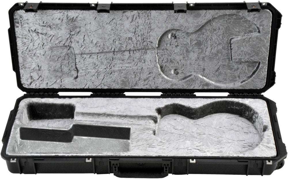 SKB Injection molded Les Paul Flight Case - TSA Latches, w/wheels