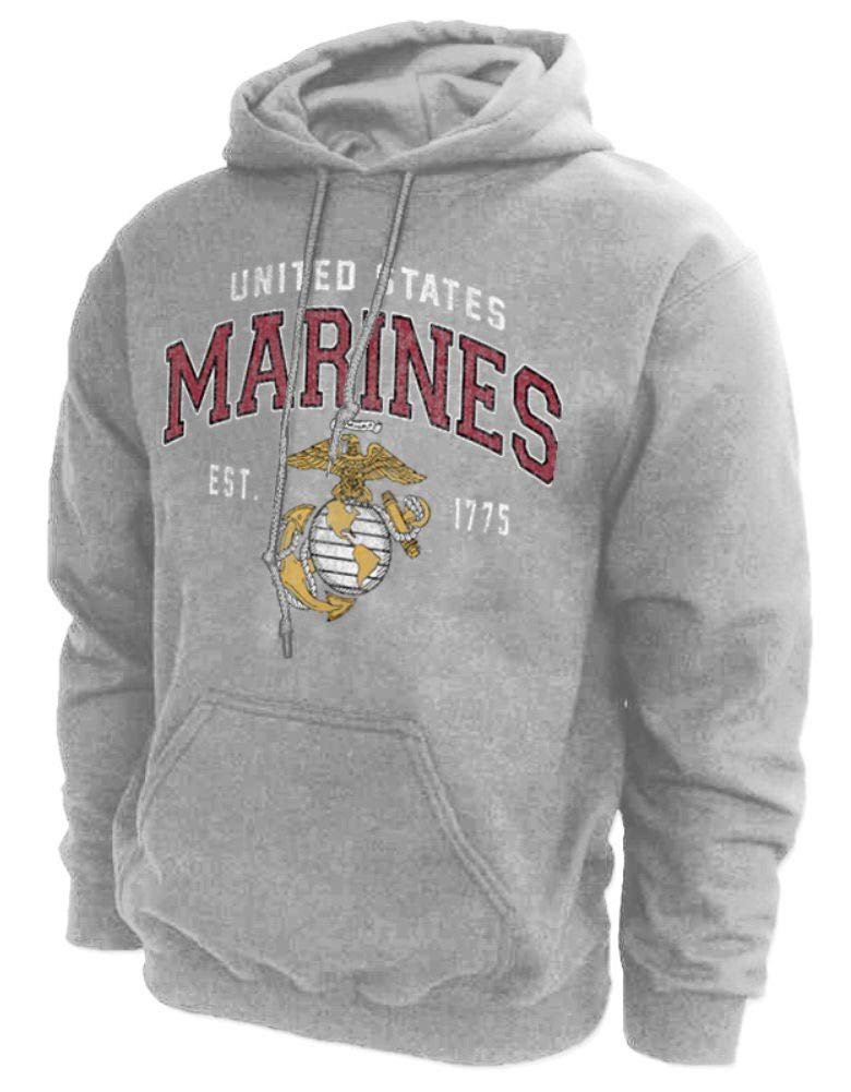 U.S. Hoodie Sweatshirt Vintage Logo - Grey