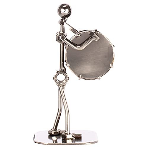 Broadway Gift Silvertone Marching Drummer Player 6 inch Table Top Figurine