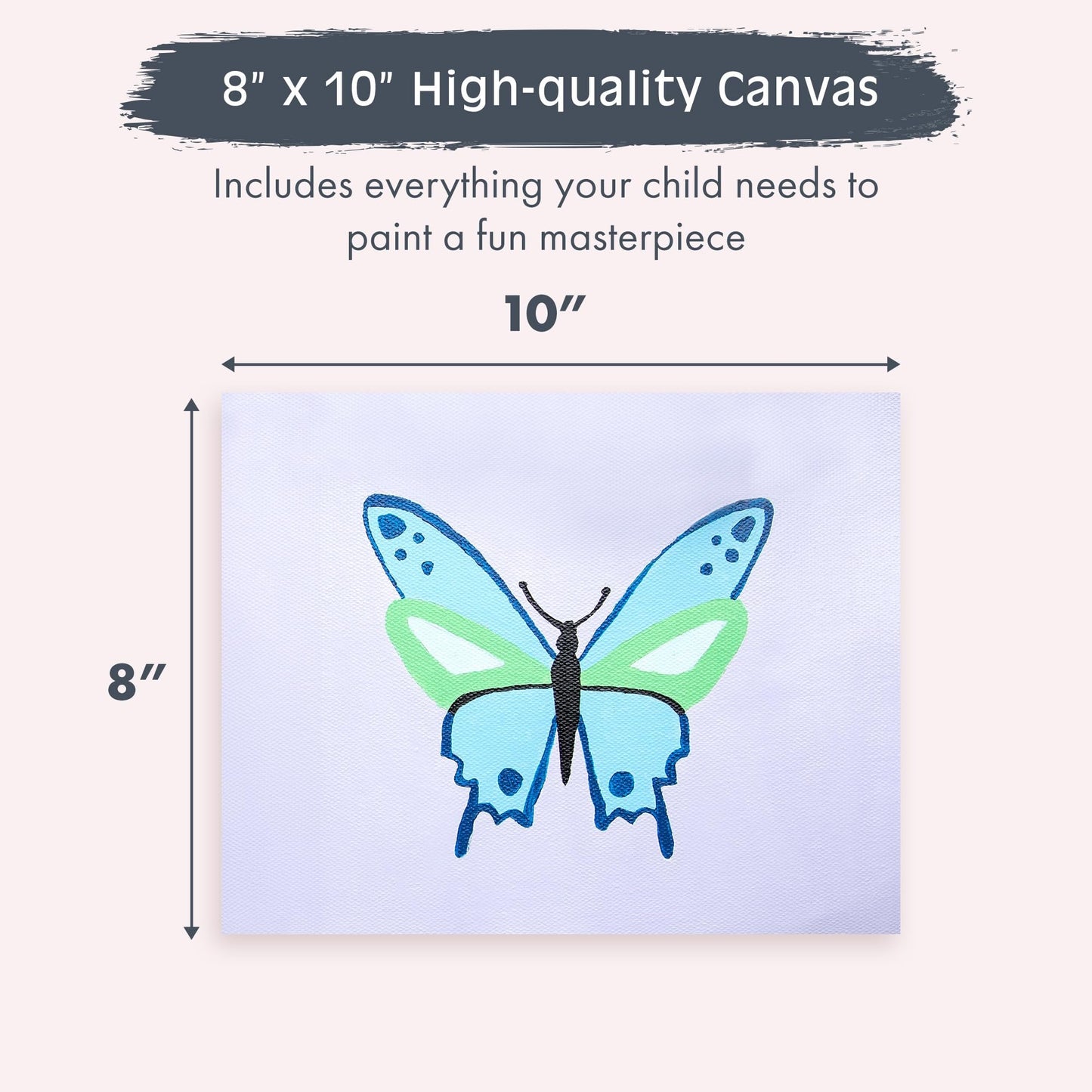 Pink Picasso Kits Paint by Number for Kids | DIY 8x10 Beginner Color by Numbers Canvas Painting Art Kits | Delicious Doughnuts