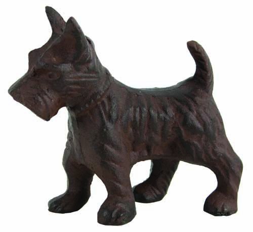 Upper Deck Scottie Dog Cast Iron Figurine - 4" by 4" by 2"