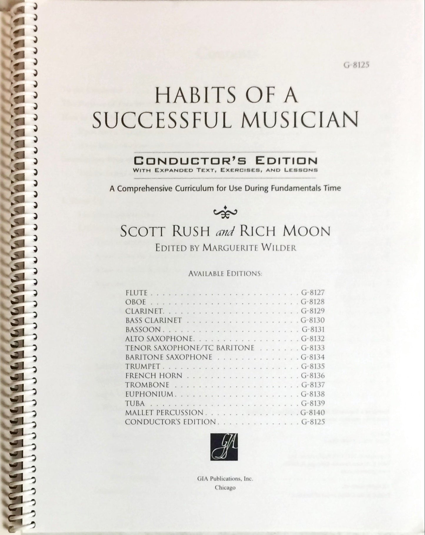 GIA Publications Habits of a Successful Musician - Conductor's Edition
