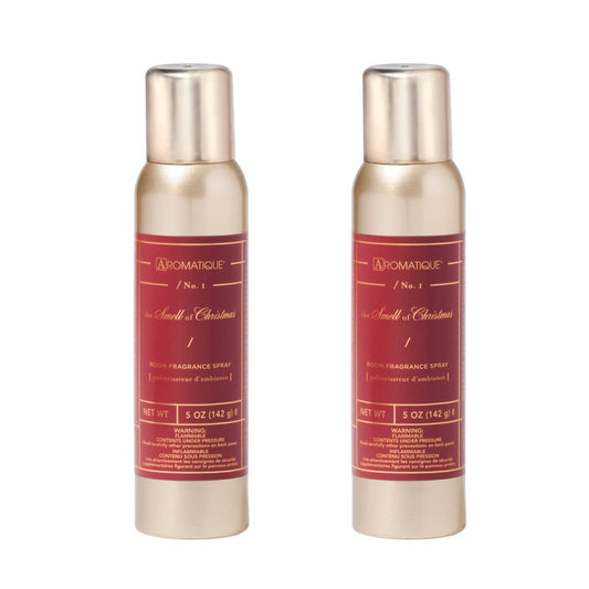 Aromatique The Smell of Christmas Aerosol Room Spray Set of 2 Home Fragrance, Long Lasting Room Air Freshener Home Spray Deodorizer Nonstop Freshness Xmas Gifts Notes of Clove, Cinnamon, Orange 5oz