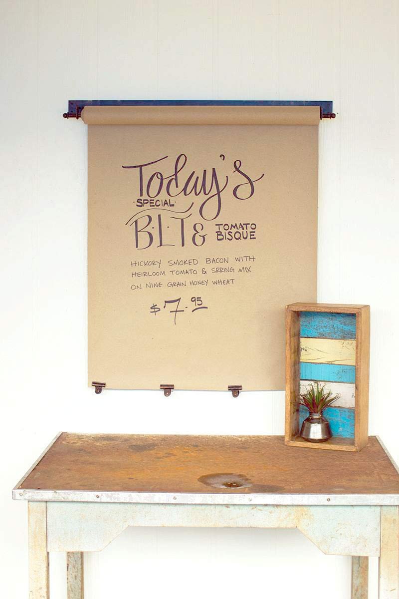 Kalalou NDE1120 Hanging Note Roll with 4 Clips, Brown