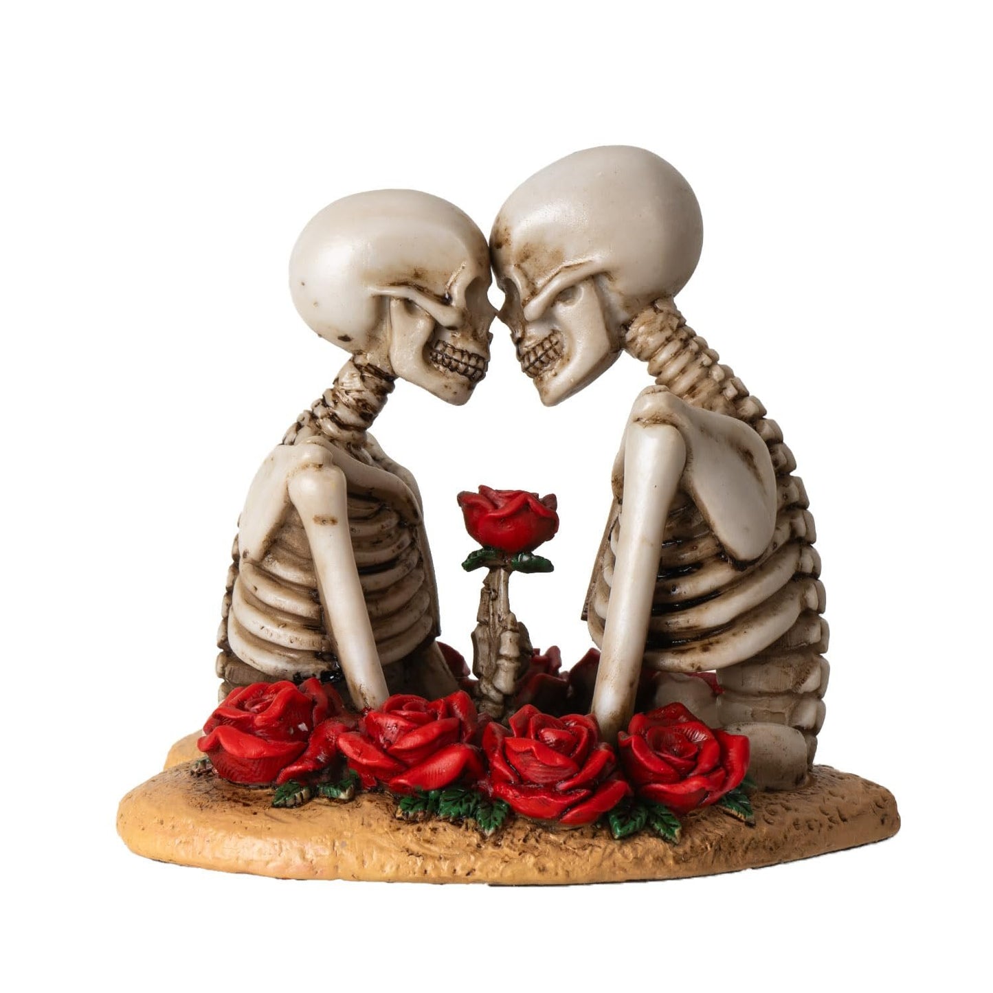 Pacific Giftware Til Death Do Us Part Skeleton Couple Figurine Love Never Dies Rose Statue Ideal for Wedding or Gothic Home Decor 4.3" Tall