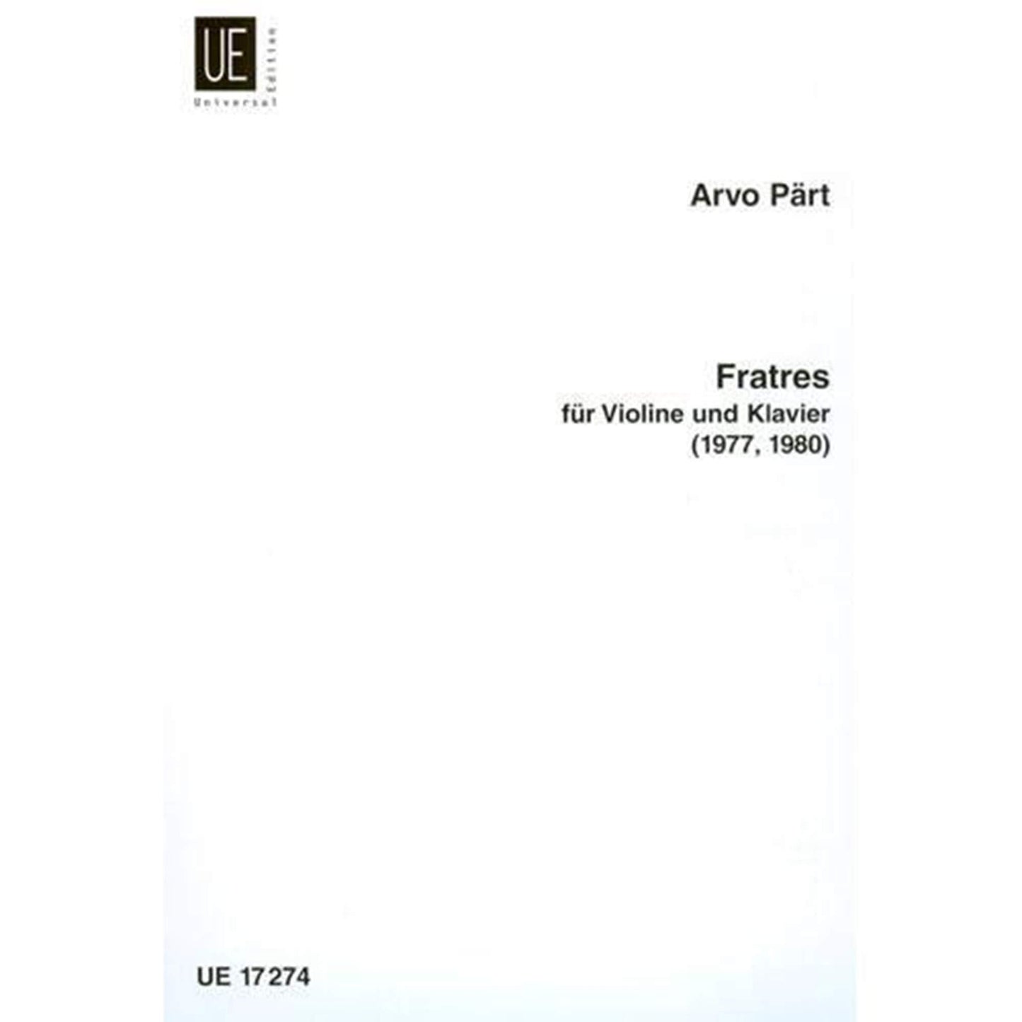Pärt: Fratres (for violin & piano)