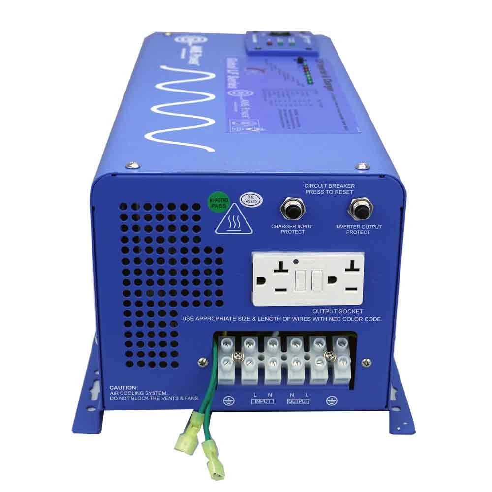 AIMS Power PICOGLF30W12V120VR 3000 Watt and 9000 Watt Surge 12VDC Input to 120VAC Output Pure Sine Inverter Charger Backup Power