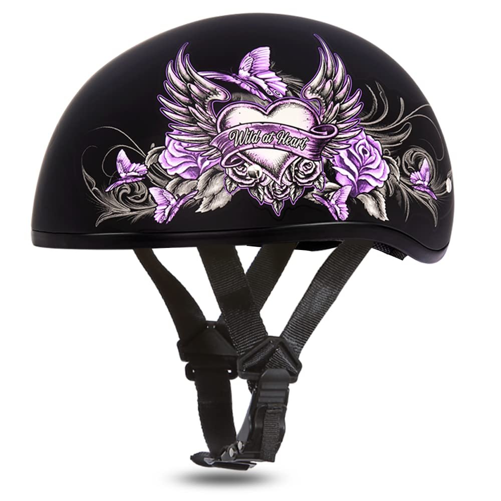 Daytona Helmets Half Skull Cap Motorcycle Helmet – DOT Approved [Graphics]…