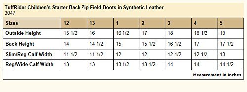 TuffRider Kid's Starter Back Zip Field Boots in Synthetic Leather