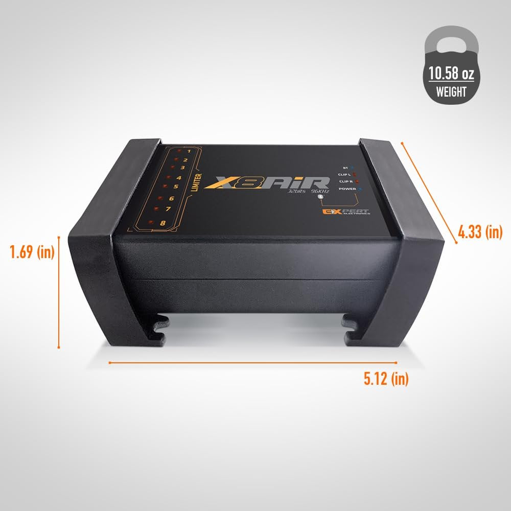 Banda Audioparts X AIR Series Digital Signal Processor, 32bit/96khz, Bluetooth and APP Control, 19 Band EQ, 2 Input