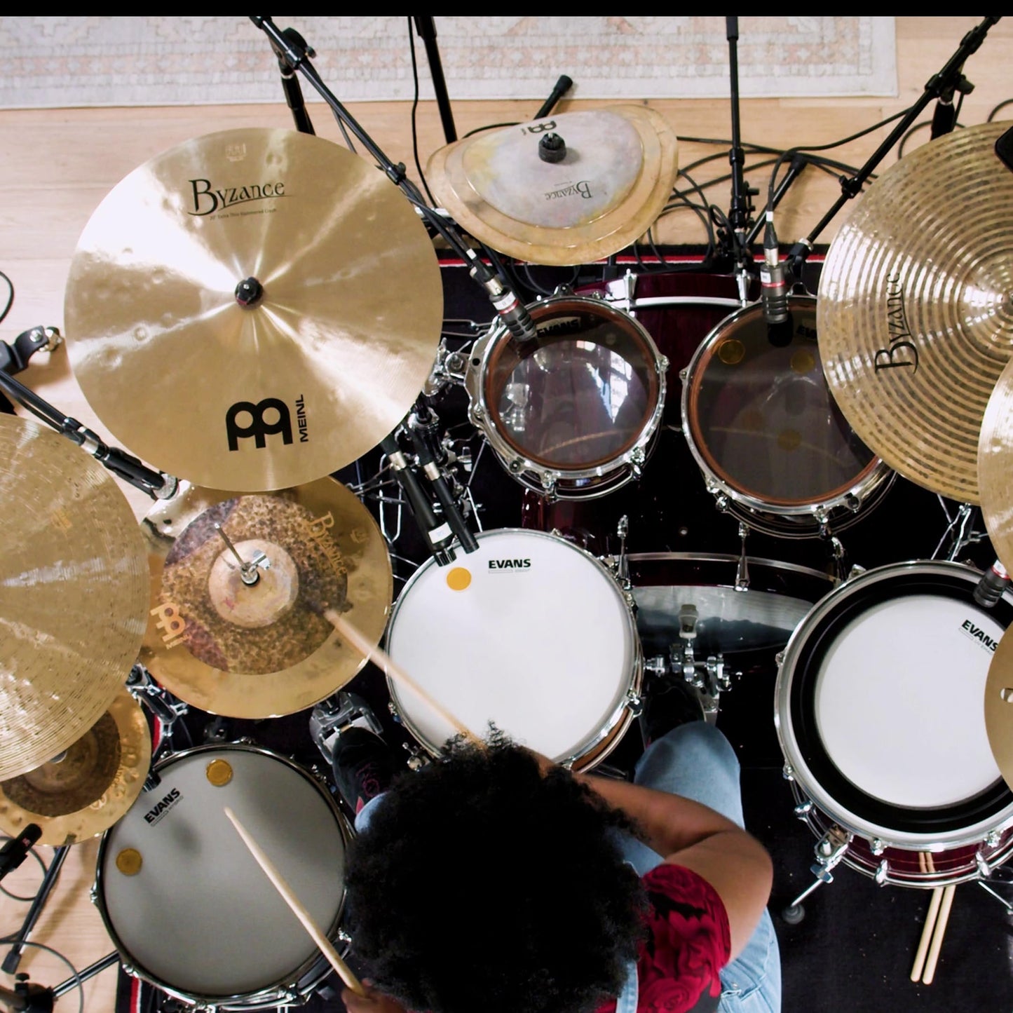 Meinl Cymbals Byzance 14" Dual Hihats, Pair — Made in Turkey — Hand Hammered B20 Bronze, 2-Year Warranty, B14DUH
