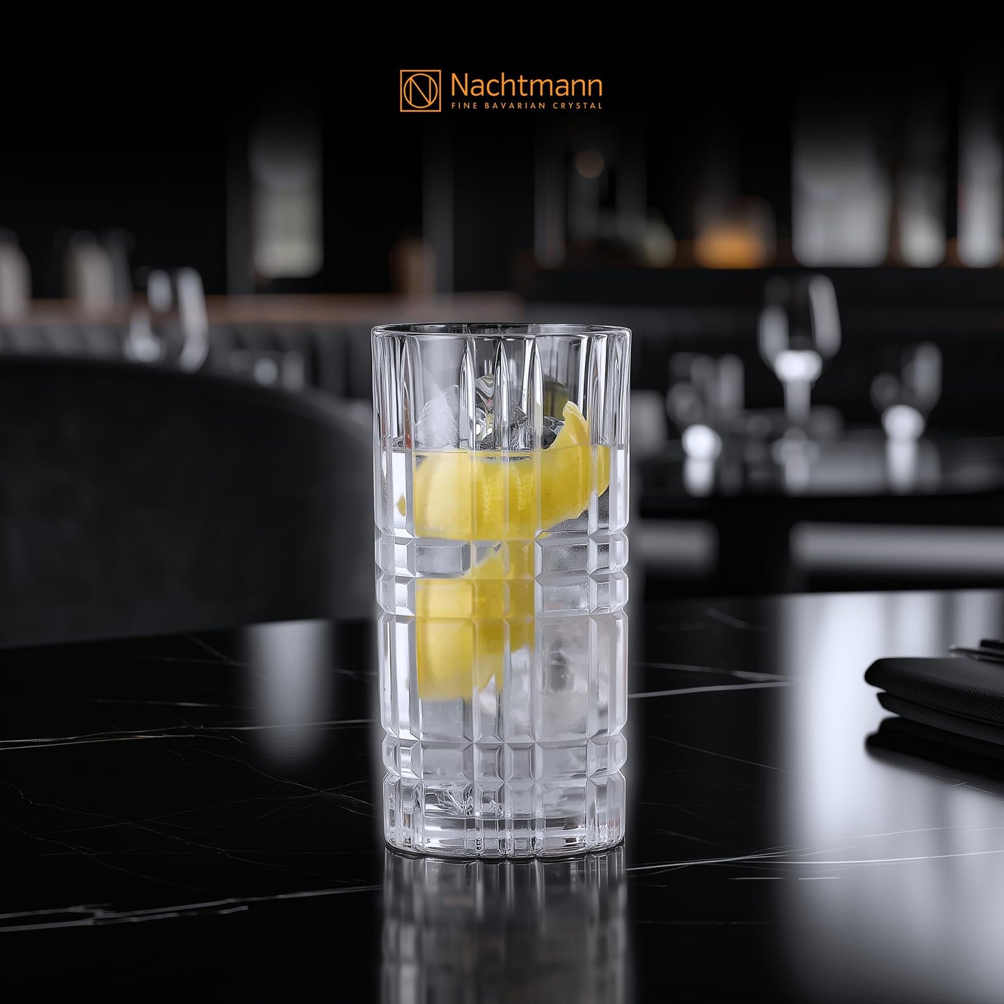 Nachtmann Square 12-Piece Drinkware Set - Highball & Lowball Glasses - Dishwasher Safe Crystal Glass - Ideal for Cocktails & Whiskies, Restaurant & Barware Essentials, Great Housewarming Gift