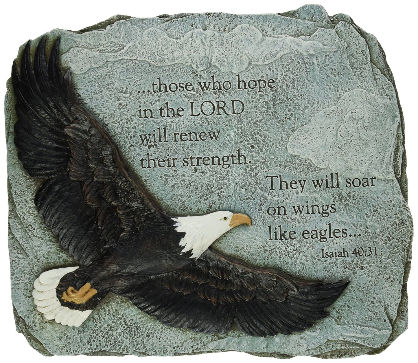 Joseph's Studio by Roman Inc., EAGLES WINGS GARDEN STONE, Garden Collection, Religious Statue, Holy Family, Memorial, Angel, Patron Saint, Garden Décor (11x12x2)