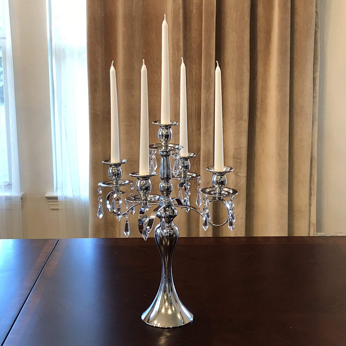 Allgala Crystal Metal Plated Tealight Votive Decorative Candle Holder