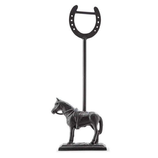 Horse and Horseshoe Doorstop
