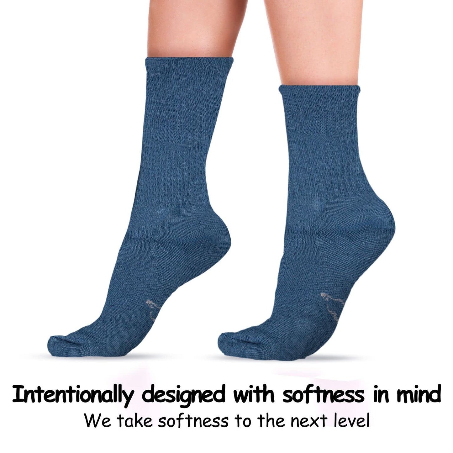 World's Softest Classic Crew Socks - Ultra Soft Crew Socks for Women and Men