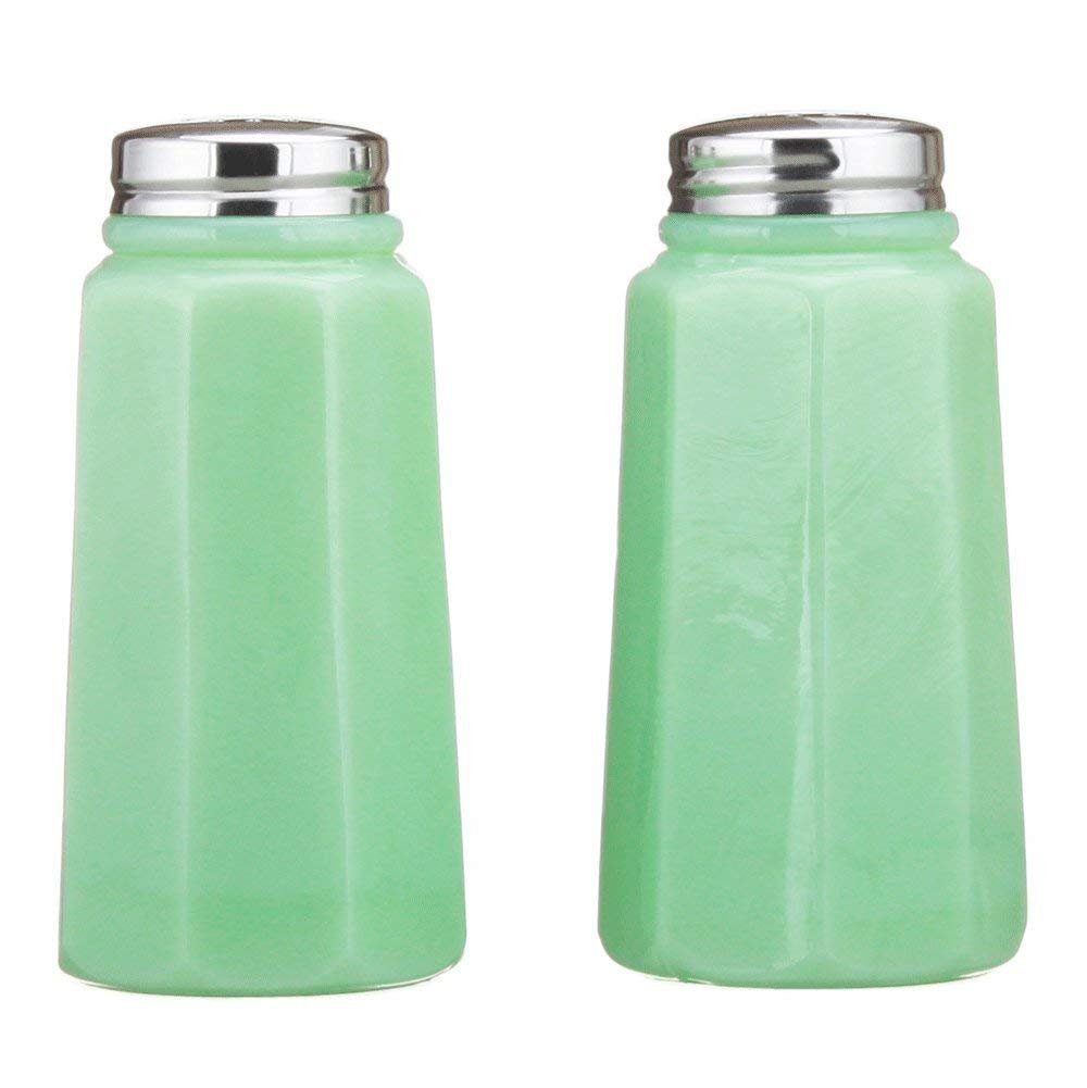 Salt & Pepper Shaker Set - Paneled Pattern - American Made - Mosser Glass USA
