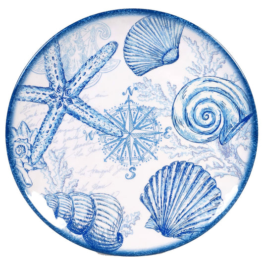 Certified International 28193 Oceanic Round Platter, 14-inch Diameter, Melamine