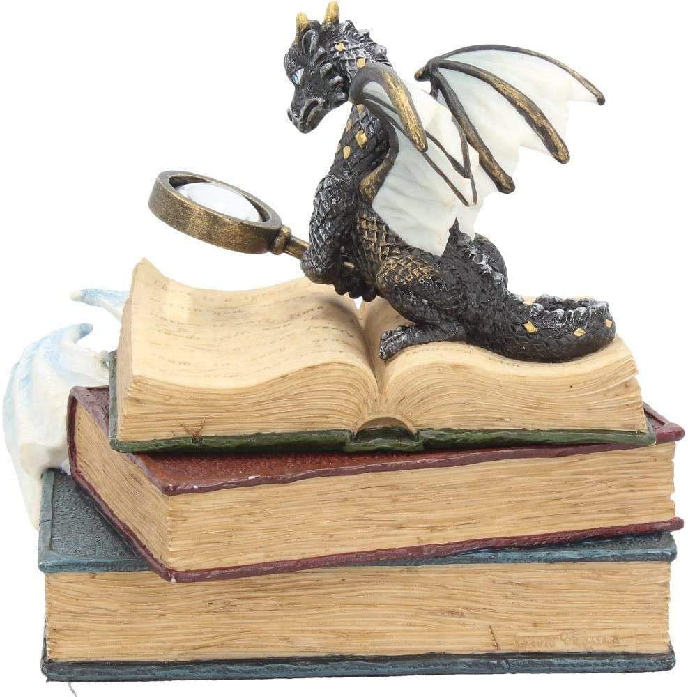 Unicorn Studio WU77103AA Miniature Scholars Dragons Books Trinket Box