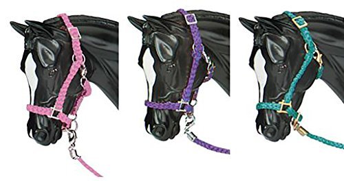 Breyer 2474 Nylon Halters,Blue,Pink,Purple