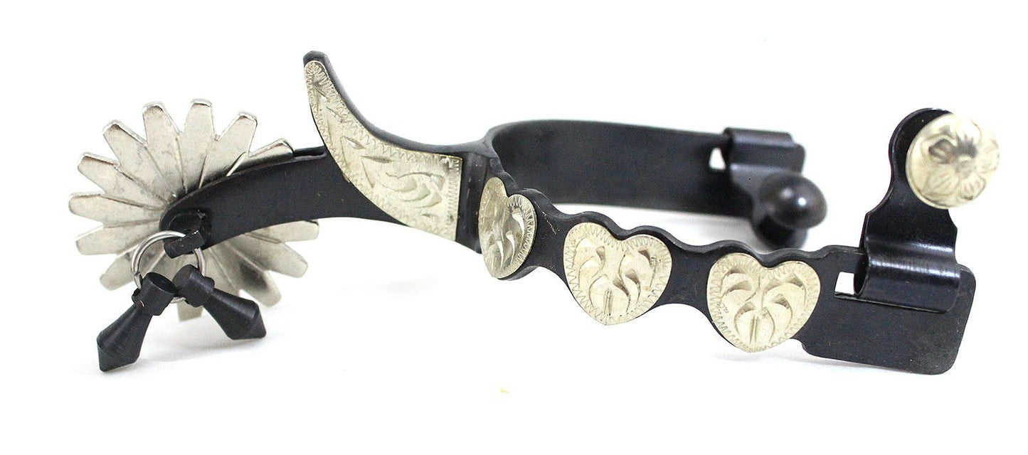 Aime Imports Western BS Ladies Heart 16pt Jingle Bob Spurs