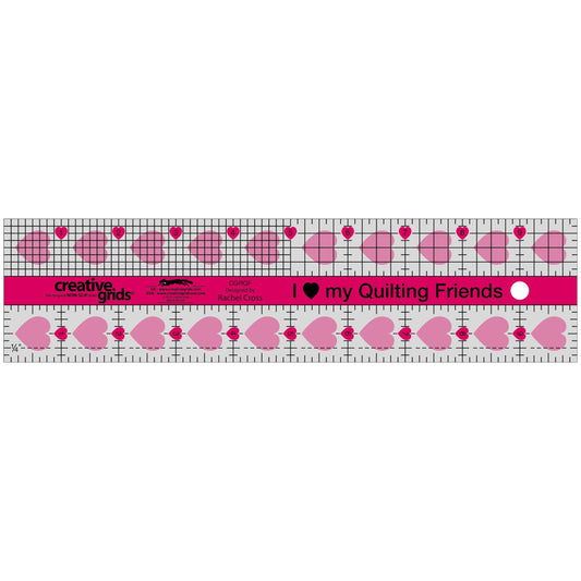 Creative Grids Quilt Ruler 2-1/2in x 10in Rectangle – CGRQF – Made in USA, Non-Slip Grip Acrylic Quilting, Sewing, Crafting, Patchwork Ruler for Measuring & Cutting Fabric