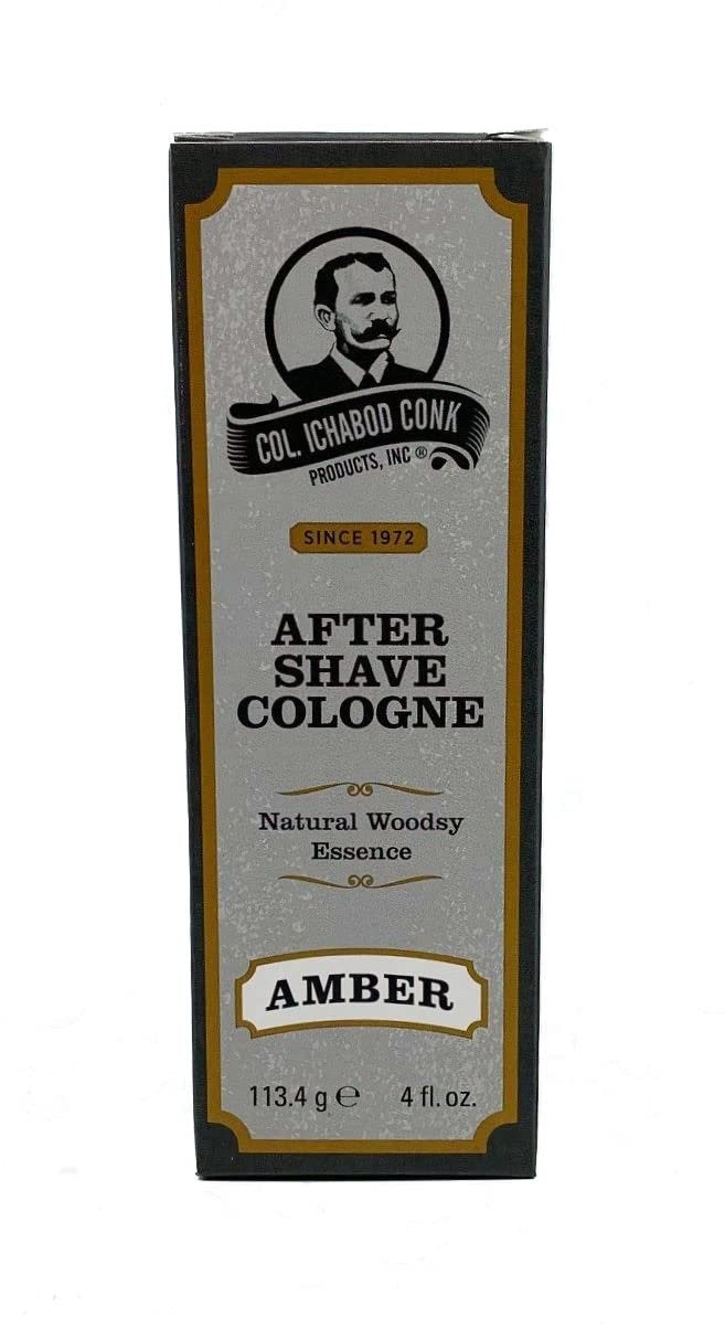Colonel Ichabod Conk Amber After Shave Cologne 4 Fl. Oz. Glass Bottle Aftershave