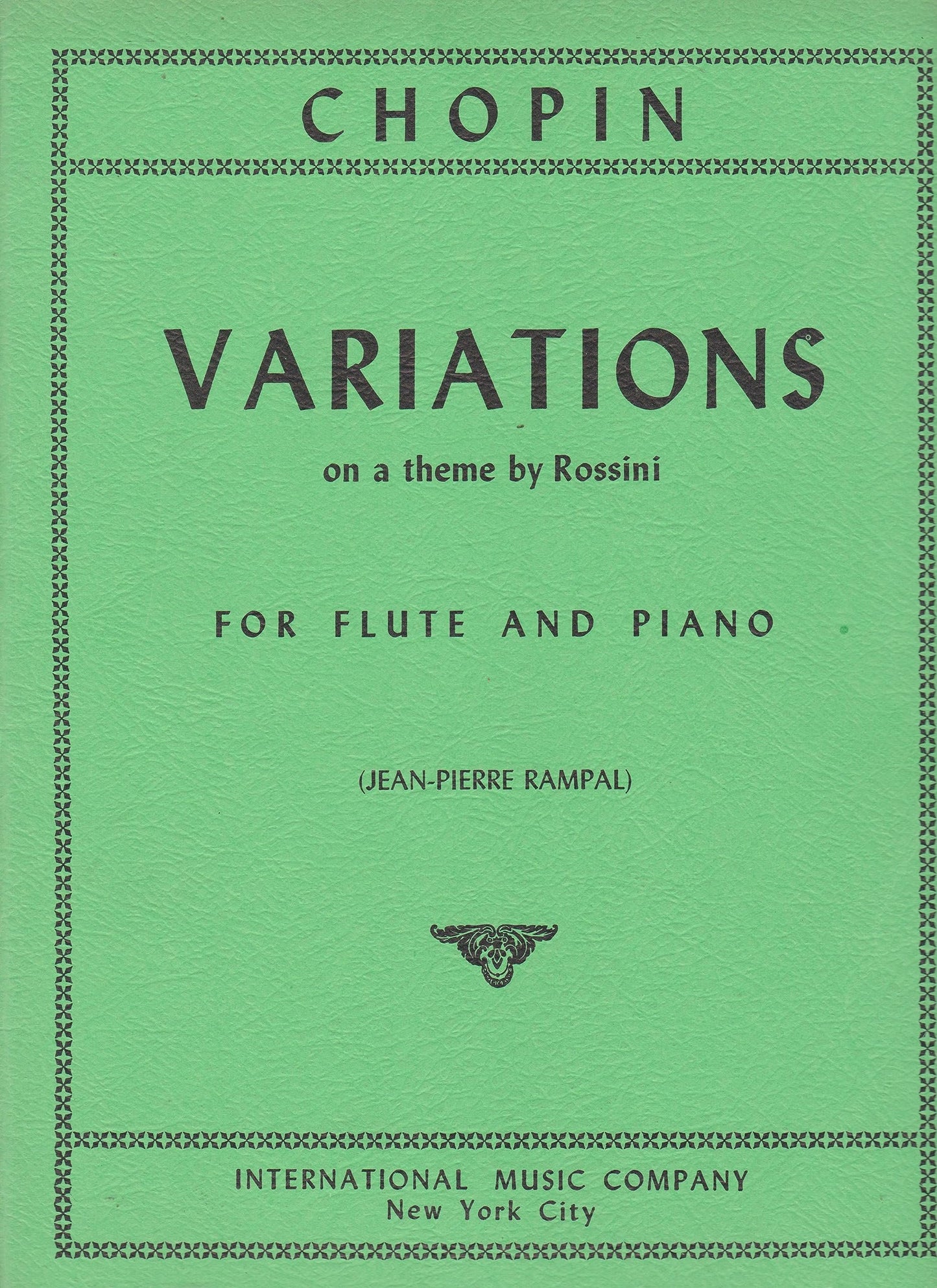 Chopin Variations on a Theme by Rossini for Flute and Piano