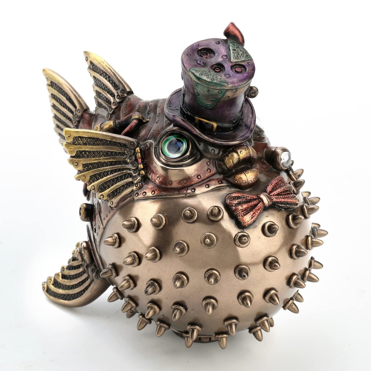 Veronese Design 5 1/8 Inch Steampunk Sofishticated Fugu Resin Statue Bronze Finish
