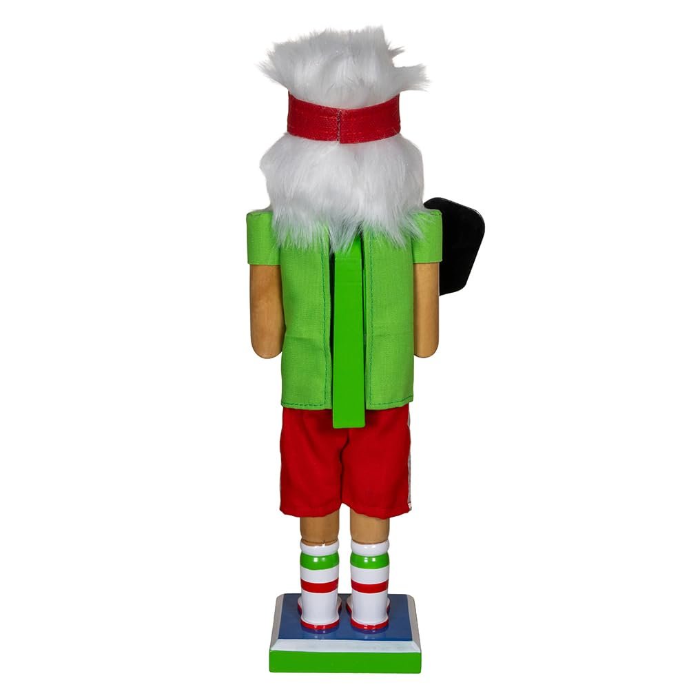 Kurt Adler 12-inch Wooden Pickleball Nutcracker