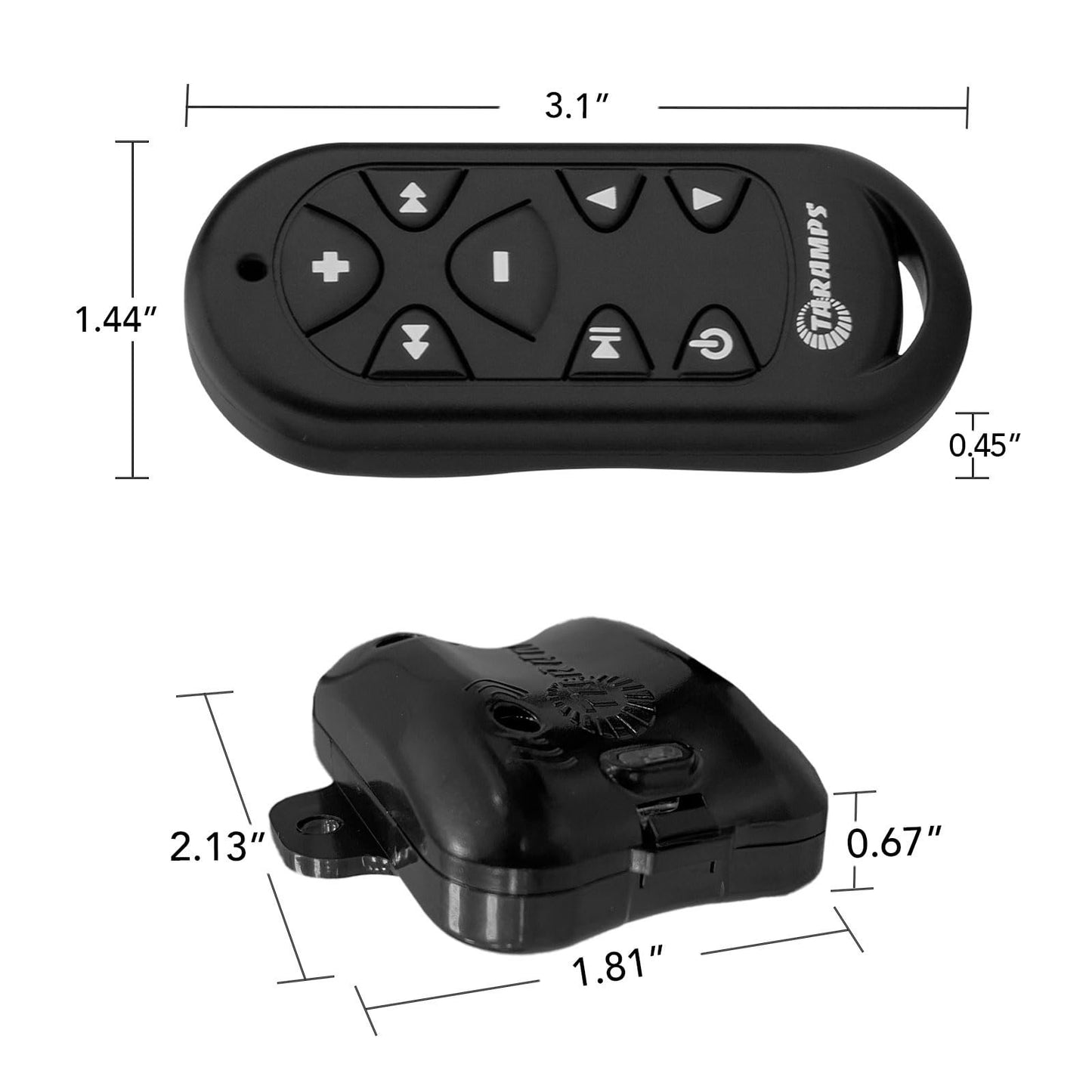 Taramps Universal Remote Control TLC 3000 Black Long-Distance, 16 Functions, Learning And Memory Mode, Amp Volume Control for Car Head Units, Motorcycle, Home, Audio Accessories, Easy to Install