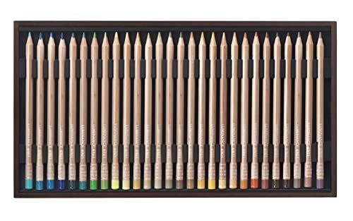 Caran d'Ache Luminance 6901 - Aufbewahrungsbox aus Holz, Sortiment mit 80 Buntstiften - 76 Farben + 4 Doppelfarben, 6901.476
