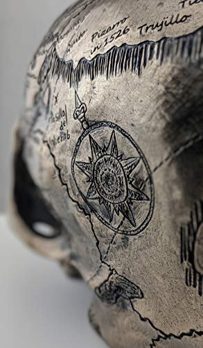 Veronese Design Craniumography Old Treasure Map Skull