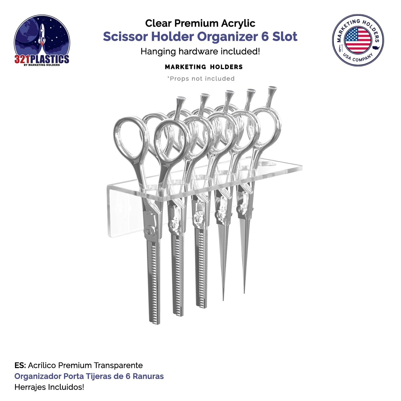 Acrylic Shear Organizers Convenient Organizer for Professional Dog Grooming Shears by Marketing Holders