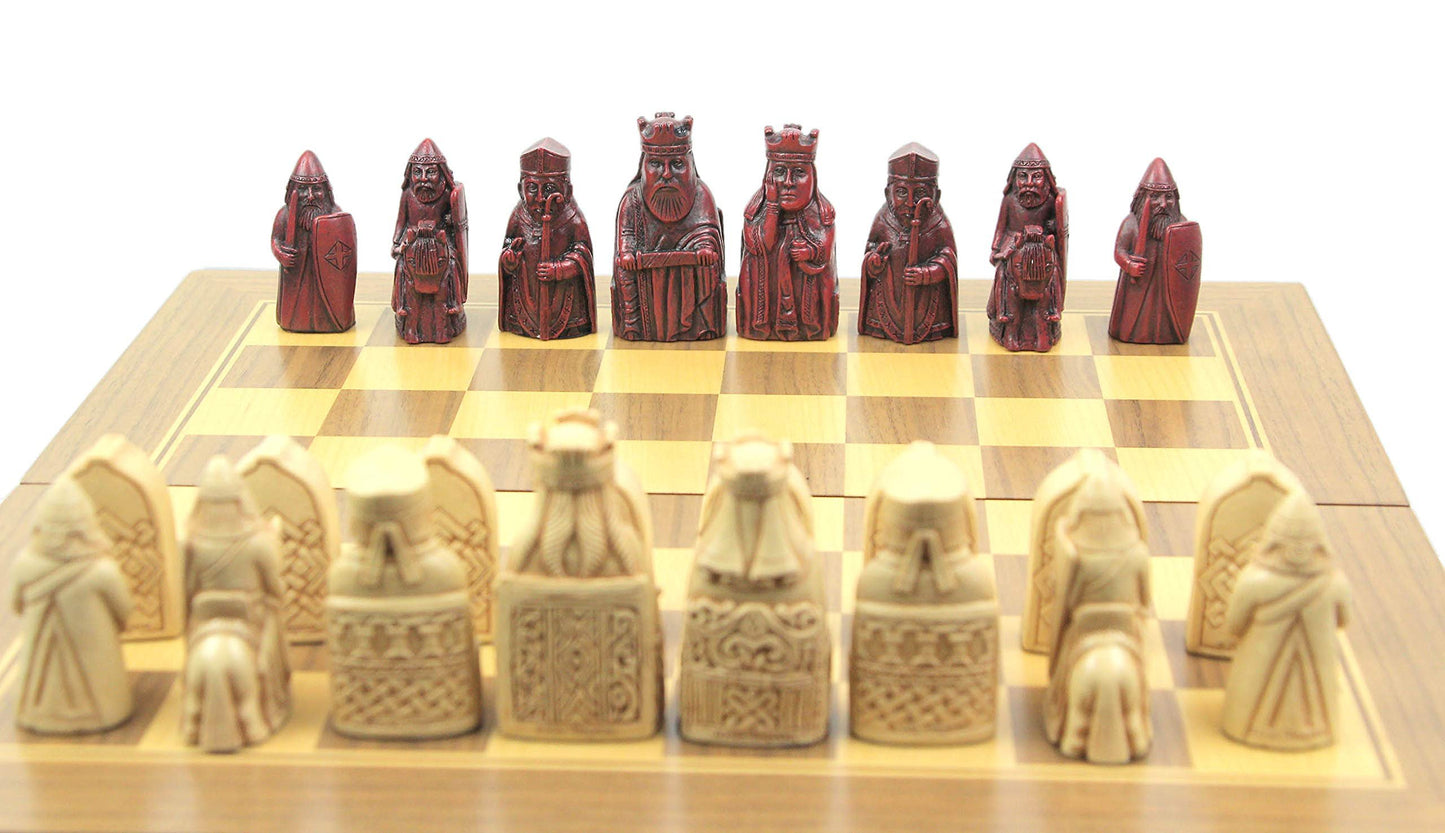 Veronese Design Isle of Lewis Chess Set Hand Painted Resin Figurine Collectible Statue