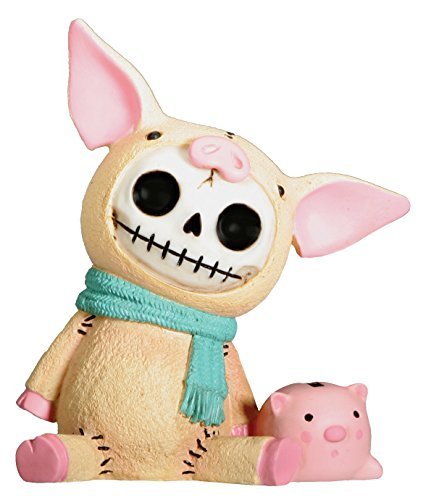 SUMMIT COLLECTION Furrybones Bacon Signature Skeleton in Piglet Costume with Piggy Bank
